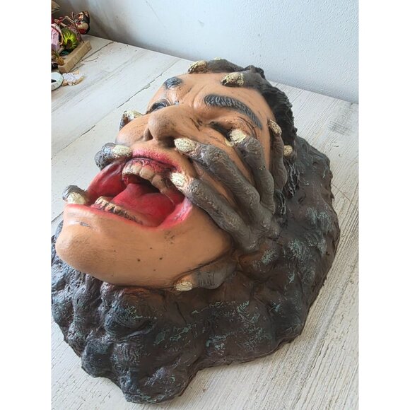 Vintage head rubber Halloween lifelike life-size realistic ground breaker scary - Picture 4 of 9